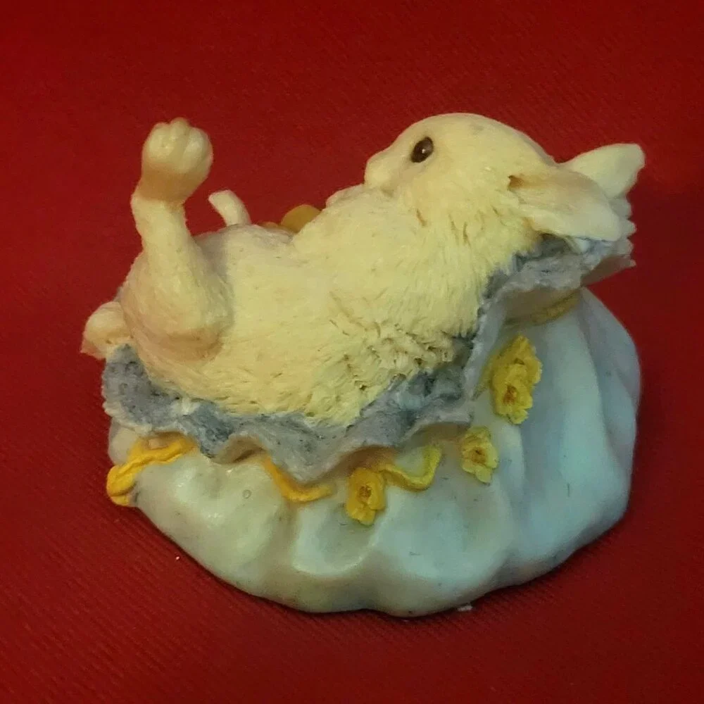 Aynsley Master Craft Playful Baby Rabbit Figurine Hand Painted